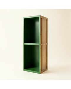 Ash Bend Narrow Cubby Tower - Green (synthetic illustration; no displayed measurements)