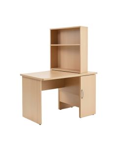 Hillsdale L- Shape Desk With Hutch (synthetic illustration; no displayed measurements)
