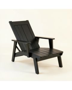 Laurel Branch Outdoor Lounge Chair - Black (synthetic illustration; no displayed measurements)