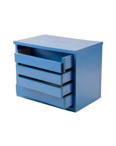 Hazel Crest Small-Parts Storage Drawer Cabinet - Blue (synthetic illustration; no displayed measurements)