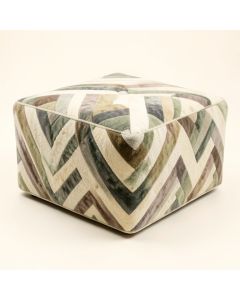 Spurgeon 18 '' Wide Square Chevron Pouf Ottoman (synthetic illustration; no displayed measurements)