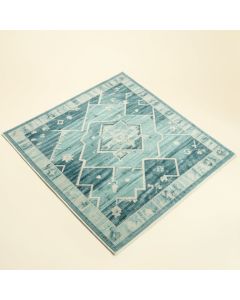 Hajek Geometric Blue/Aqua Indoor / Outdoor Area Rug (synthetic illustration; no displayed measurements)