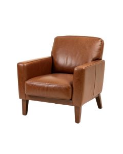 Steel 43 '' Wide Top Grain Leather Chair And A Half (synthetic illustration; no displayed measurements)