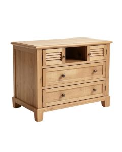 45.3 '' Console Table Sideboard For Entryway Sofa Table With Shutter Doors And 4 Storage Drawers