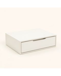 Clay Fold Desktop Monitor Riser - White (synthetic illustration; no displayed measurements)