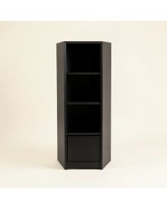 Aspen Dale Narrow Cubby Tower - Black (synthetic illustration; no displayed measurements)