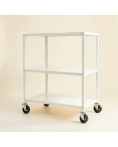 Ash Brook Empty Rolling Workshop Cart - White (synthetic illustration; no displayed measurements)