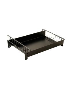 Harbor Field Empty Under-Desk Cable Tray - Black (synthetic illustration; no displayed measurements)