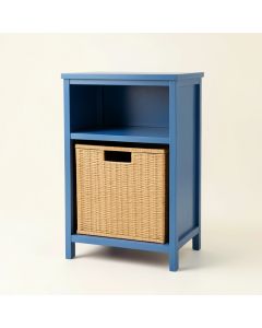 Summit Bridge Freestanding Pull-Out Hamper Cabinet - Blue (synthetic illustration; no displayed measurements)