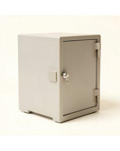 Safe With Key Lock (synthetic illustration; no displayed measurements)