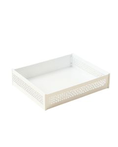 Shore Bluff Empty Under-Desk Cable Tray - White (synthetic illustration; no displayed measurements)