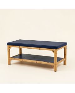 Clay Arc Indoor Bench (synthetic illustration; no displayed measurements)