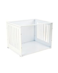 Maple Bluff Empty Furniture-Style Pet Crate - White