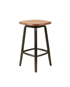 Solid Wood Bar & Counter Stool (synthetic illustration; no displayed measurements)