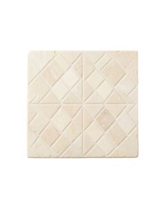 Flint Bridge Uninstalled Square Decorative Tile - Ivory