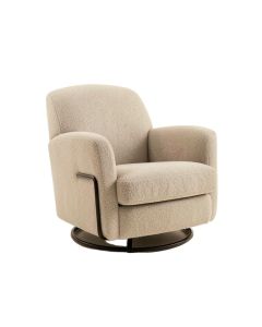 Herkimer 27 '' Wide Wool Swivel Lounge Chair (synthetic illustration; no displayed measurements)