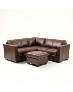 Menomonie 95 '' Wide Faux Leather Right Hand Facing Sleeper Sofa & Chaise With Ottoman (synthetic illustration; no displayed measurements)