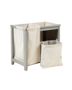 Summit Crossing Laundry Sorting Station With Plain Removable Bags - Gray