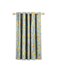 Bryton Floral Room Darkening Rod Pocket Single Curtain Panel (synthetic illustration; no displayed measurements)