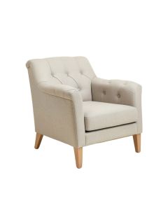 Bouwhuis 23.7 '' Wide Tufted Linen Armchair