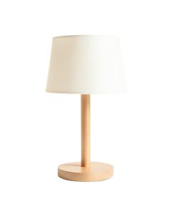 Reed Brook Table Lamp With A Plain Fabric Shade - Ivory