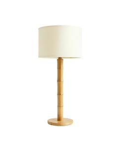 Stone Branch Floor Lamp With A Plain Fabric Shade - Cream (synthetic illustration; no displayed measurements)