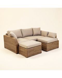 Darielis Patio Sectional With Cushions (synthetic illustration; no displayed measurements)