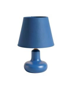 Cliff Bluff Table Lamp With A Plain Fabric Shade - Blue (synthetic illustration; no displayed measurements)