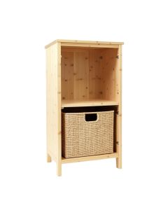 Fern Crossing Freestanding Pull-Out Hamper Cabinet - Beige