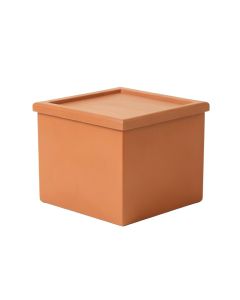 Reed Crest Closed Outdoor Storage Box - Terracotta