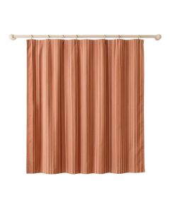 Maple Bend Shower Curtain Hanging Flat From A Plain Rod - Terracotta (synthetic illustration; no displayed measurements)