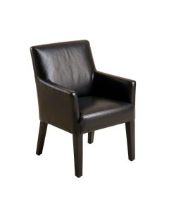 Jabraylon Faux Leather Upholstered Dining Chair In Black (synthetic illustration; no displayed measurements)