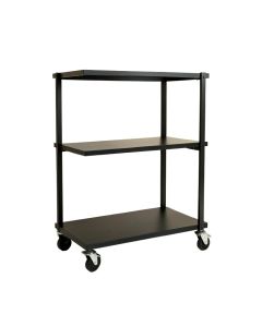 Cedar Bend Empty Rolling Workshop Cart - Black (synthetic illustration; no displayed measurements)