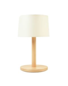 Slate Crossing Table Lamp With A Plain Fabric Shade - Ivory