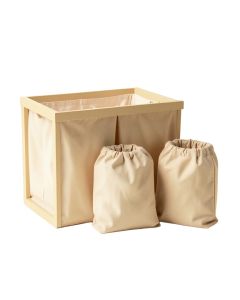 Ash Bridge Laundry Sorting Station With Plain Removable Bags - Beige (synthetic illustration; no displayed measurements)