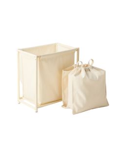 Linden Crest Laundry Sorting Station With Plain Removable Bags - Cream