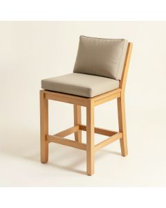 Docklands 30 '' Wood Patio Bar Stool With Cushion (synthetic illustration; no displayed measurements)