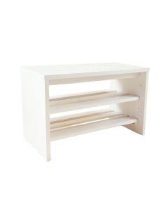 Cedar Crossing Shoe Storage Bench - White