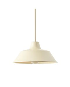 Reed Arc Pendant Light Suspended From One Plain Cable - Cream (synthetic illustration; no displayed measurements)