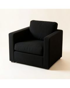 Cedar Bend Upholstered Armchair - Black (synthetic illustration; no displayed measurements)