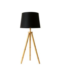 Olive Crest Floor Lamp With A Plain Fabric Shade - Black (synthetic illustration; no displayed measurements)