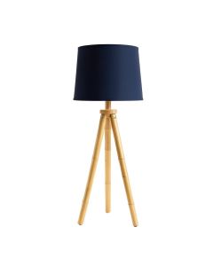 Vale Crest Floor Lamp With A Plain Fabric Shade - Navy (synthetic illustration; no displayed measurements)