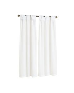 Barretti Cotton Blend Solid Sheer Tab Top Curtain Panels