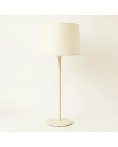 Aspen Bend Floor Lamp With A Plain Fabric Shade - Cream (synthetic illustration; no displayed measurements)