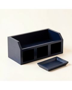 Moss Bridge Empty Coffee-Station Organizer - Navy (synthetic illustration; no displayed measurements)