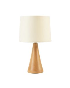 Flint Bend Table Lamp With A Plain Fabric Shade - Ivory (synthetic illustration; no displayed measurements)