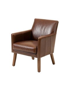 Collinson Genuine Leather Upholstered Dining Chair