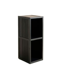 Dawn Canyon Narrow Cubby Tower - Black (synthetic illustration; no displayed measurements)