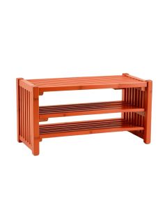 Hazel Bend Shoe Storage Bench - Terracotta