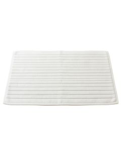 Reed Edge Bath Mat - White (synthetic illustration; no displayed measurements)